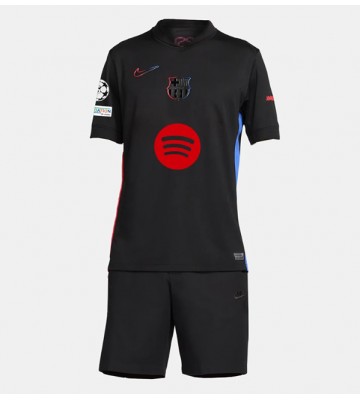 Lacne Dětský Futbalové dres Barcelona 2024-25 Krátky Rukáv - Preč (+ trenírky)